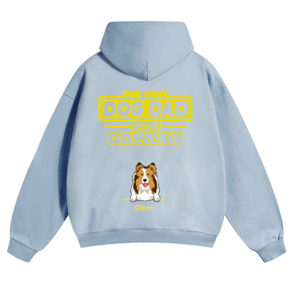 The Best Dog Dad In The Galaxy - Personalized Custom Unisex Hoodie