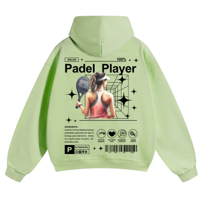 Padel Player Unisex Solid Color Hoodie wearishow