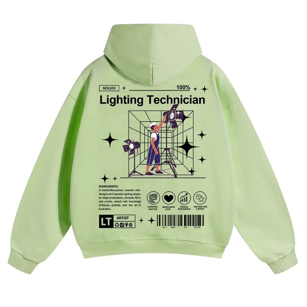 Lighting Technician Unisex Solid Color Hoodie wearishow