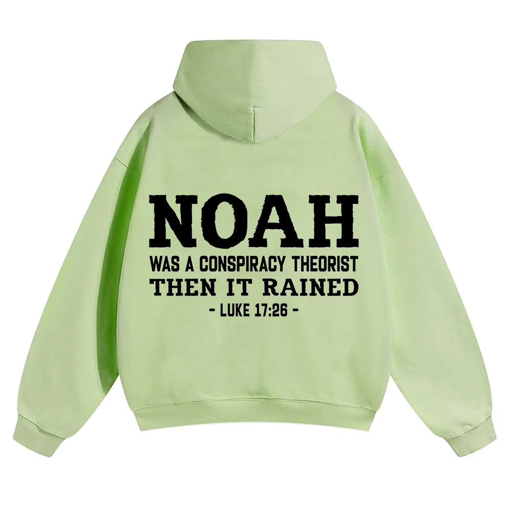 Noah Was a Conspiracy Theorist Unisex Solid Color Hoodie wearishow