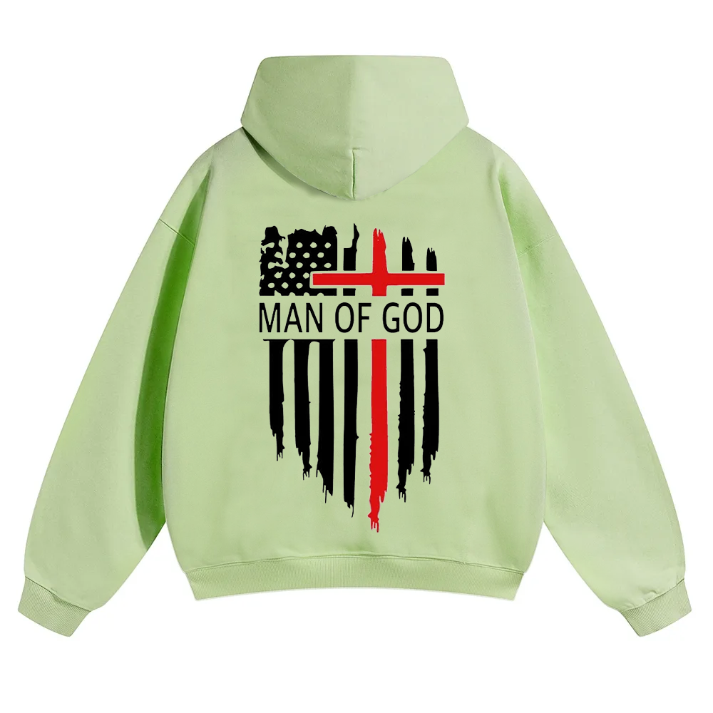 Man Of God Chrsitian Unisex Solid Color Hoodie wearishow