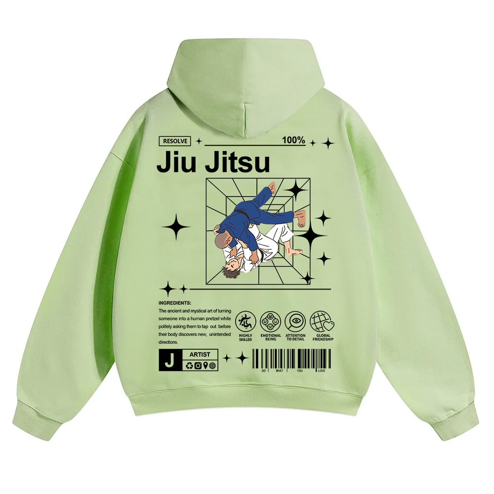 Jiu Jitsu Unisex Solid Color Hoodie wearishow