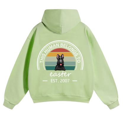 This Human Belongs To 3 - Personalized Custom Unisex Hoodie