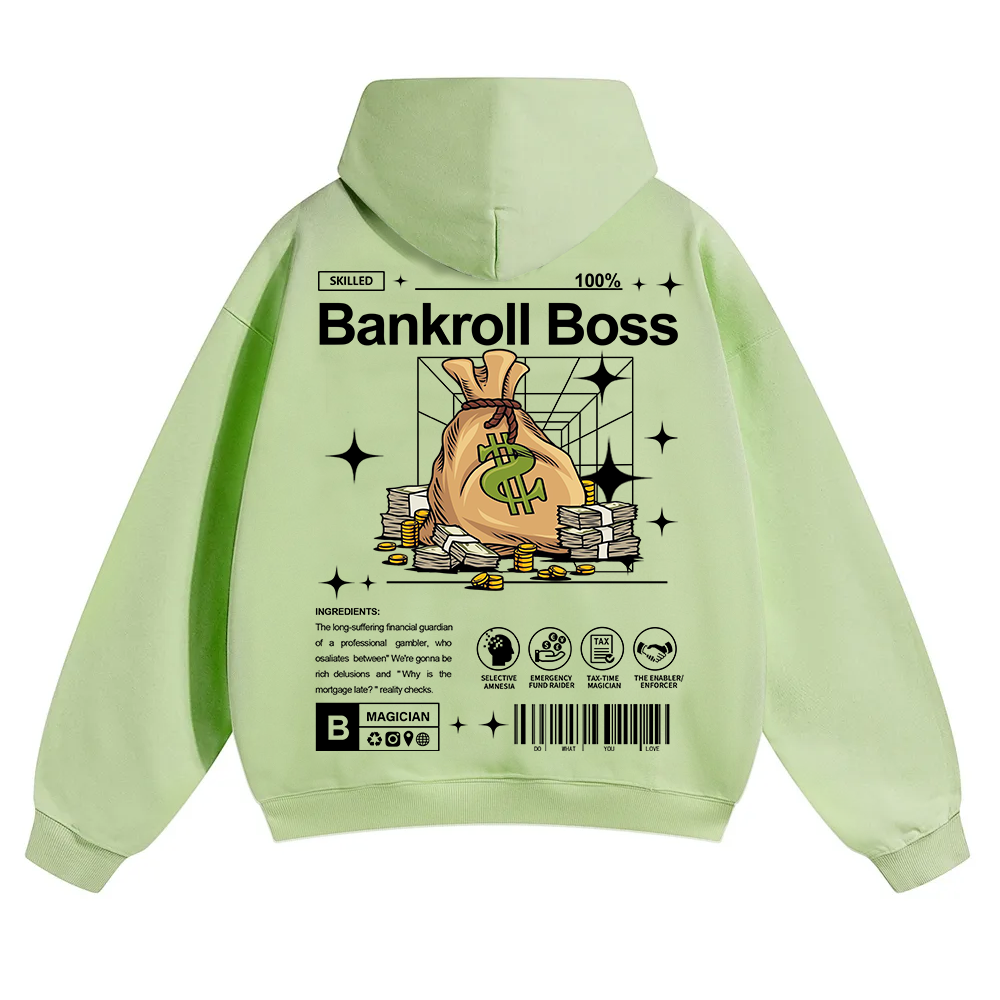 Bankroll Boss Unisex Solid Color Hoodie wearishow