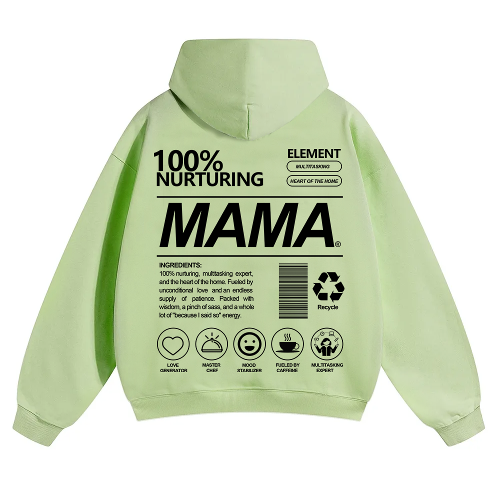 Mama Unisex Solid Color Hoodie wearishow