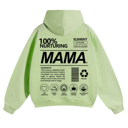 Mama Unisex Solid Color Hoodie wearishow