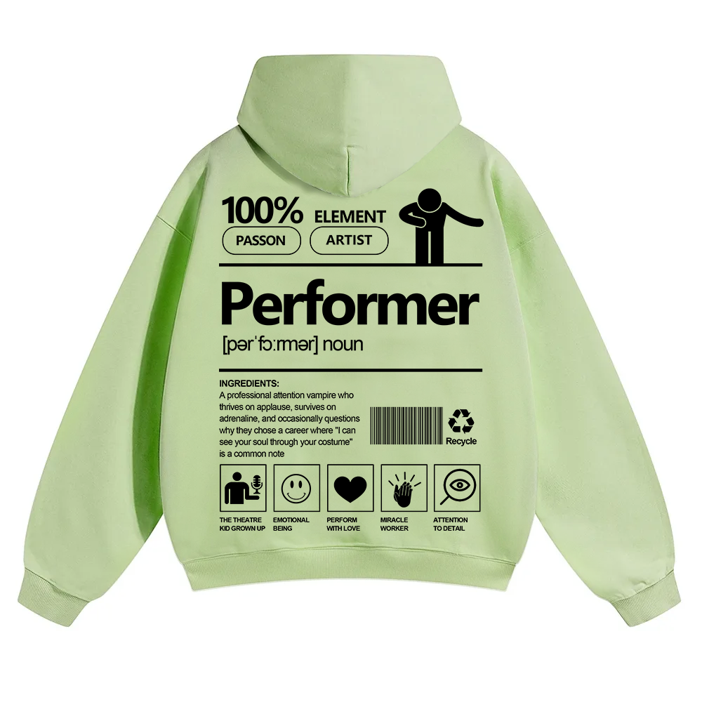 Performer Unisex Solid Color Hoodie wearishow