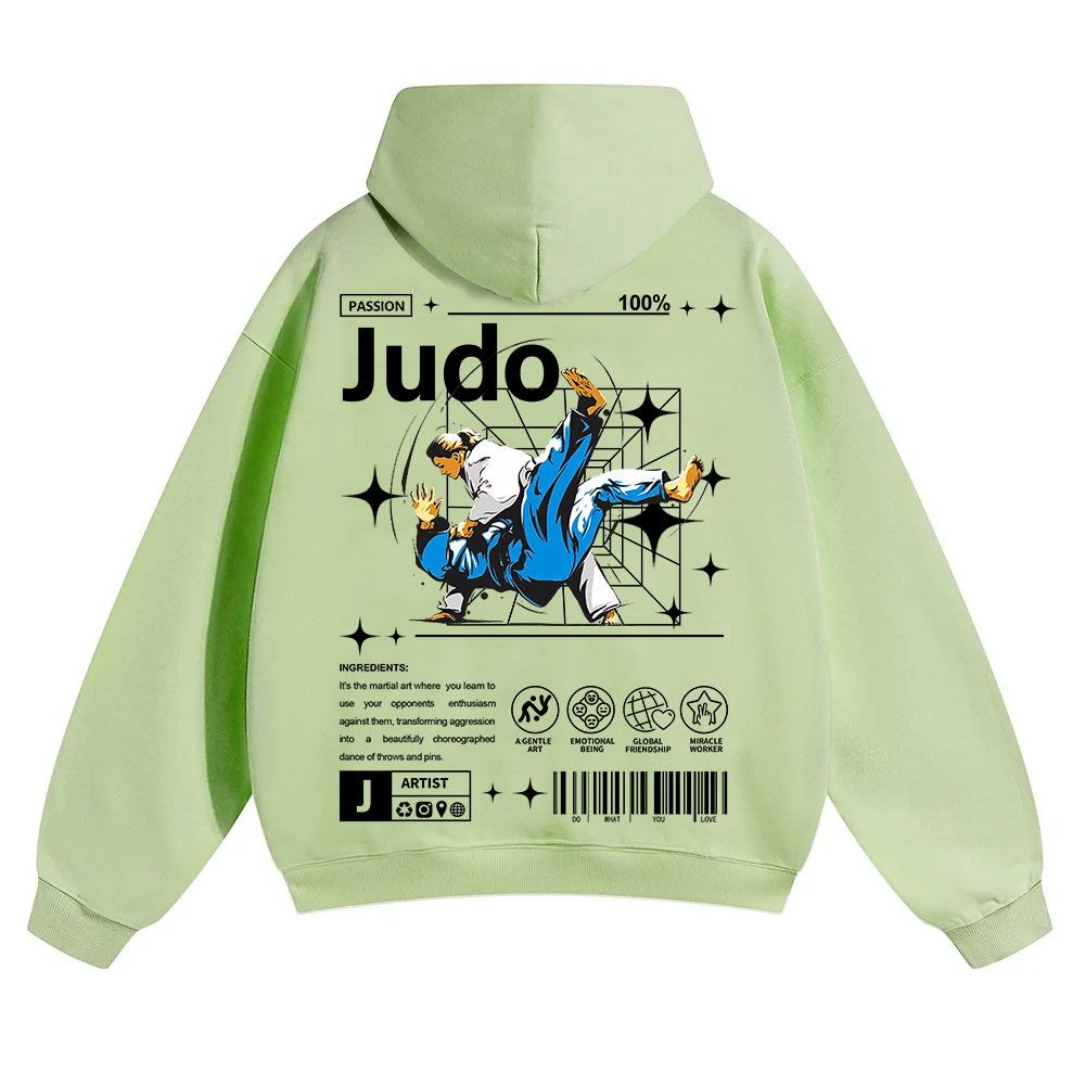Judo Unisex Solid Color Hoodie wearishow