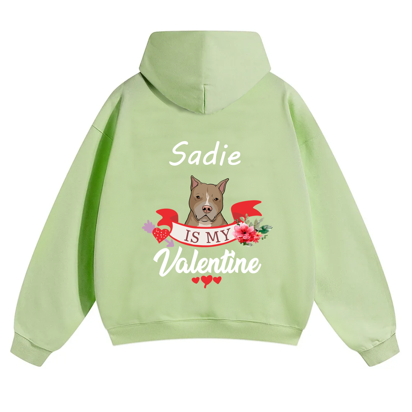 My Dog Is My Valentine Lover - Personalized Custom Unisex Hoodie