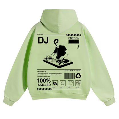 DJ Unisex Solid Color Hoodie wearishow
