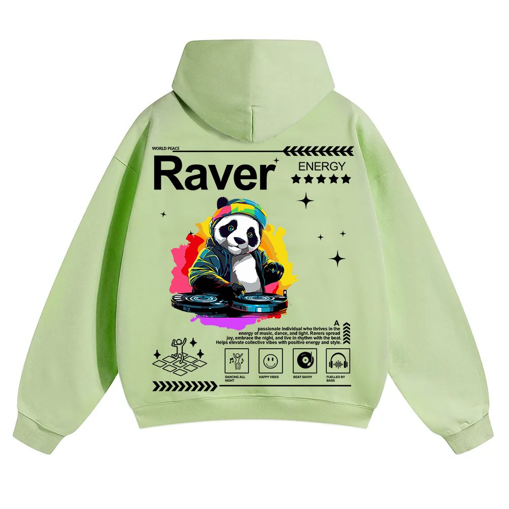 Raver Unisex Solid Color Hoodie wearishow