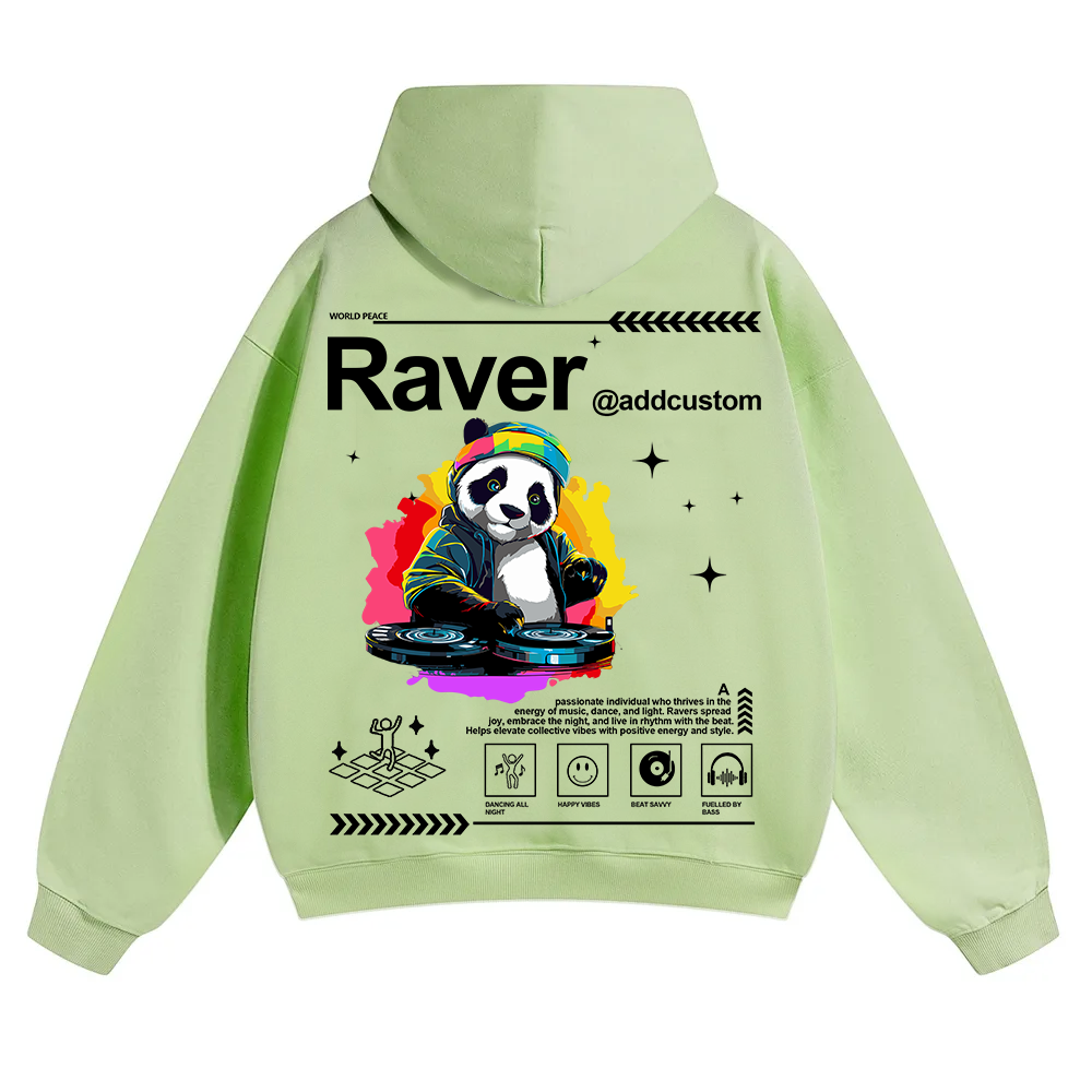 Addcustom Raver Unisex Solid Color Hoodie wearishow