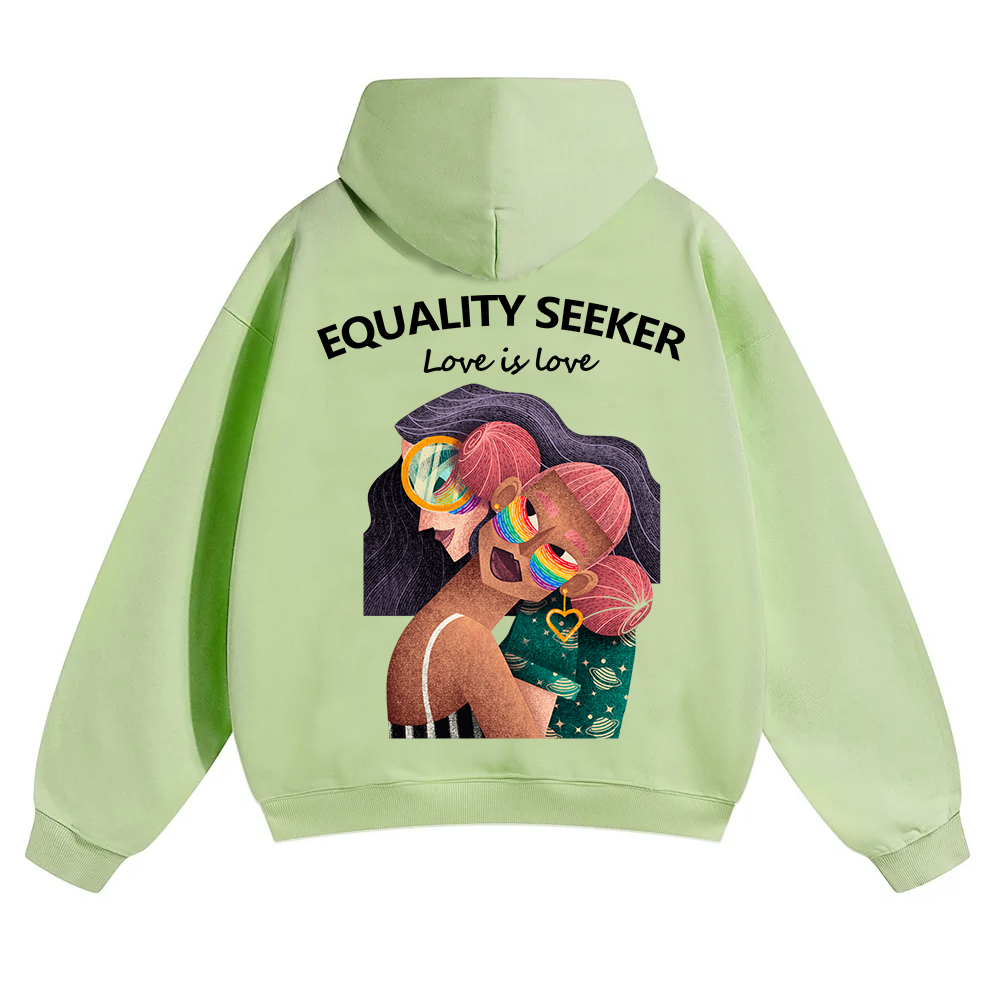Equality Seeker Love Is Love Unisex Solid Color Hoodie wearishow