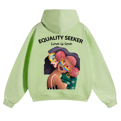 Equality Seeker Love Is Love Unisex Solid Color Hoodie wearishow