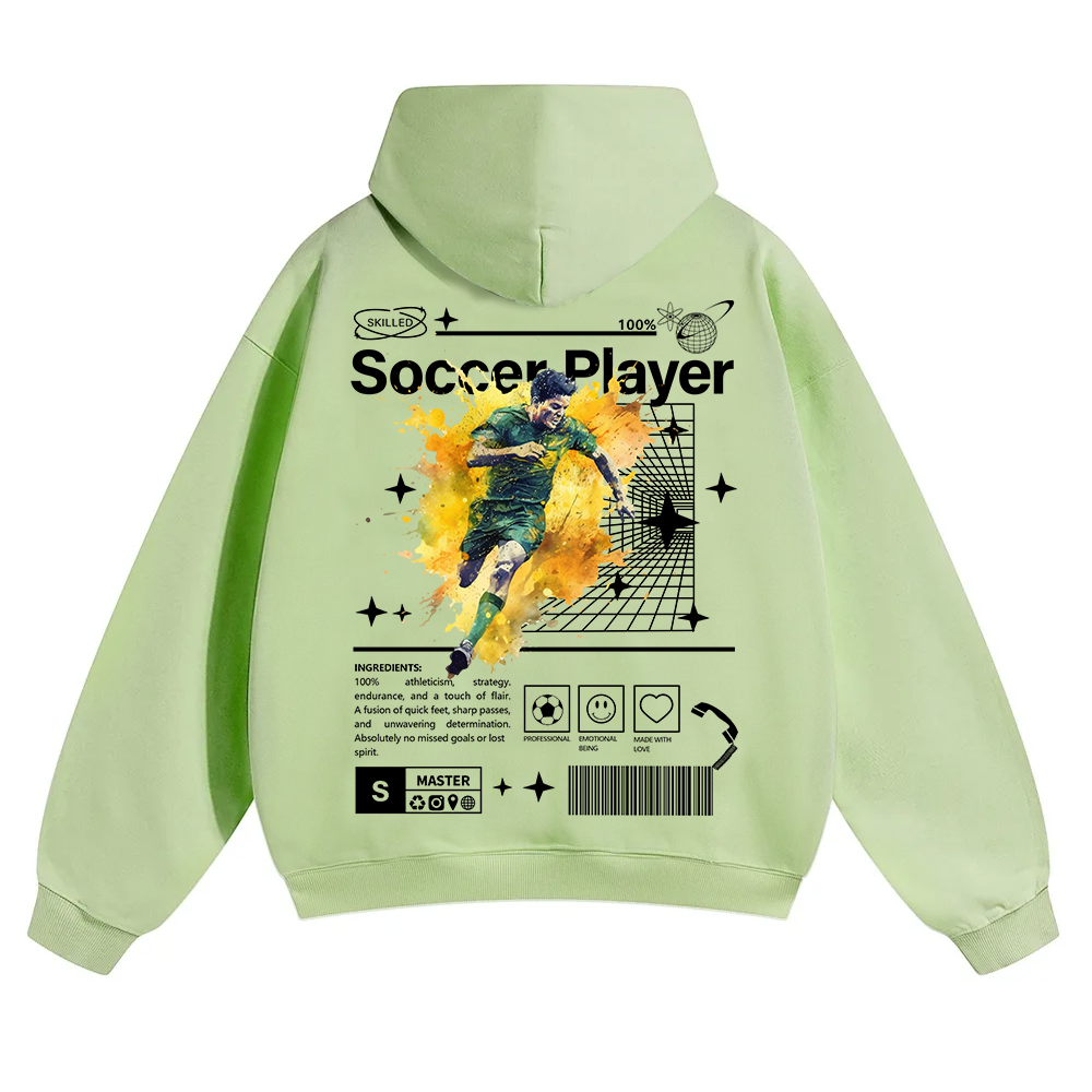 Soccer Player Unisex Solid Color Hoodie wearishow