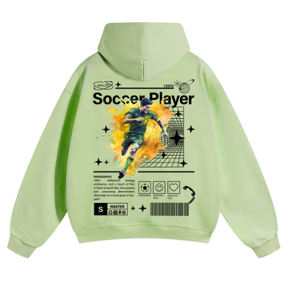 Soccer Player Unisex Solid Color Hoodie wearishow