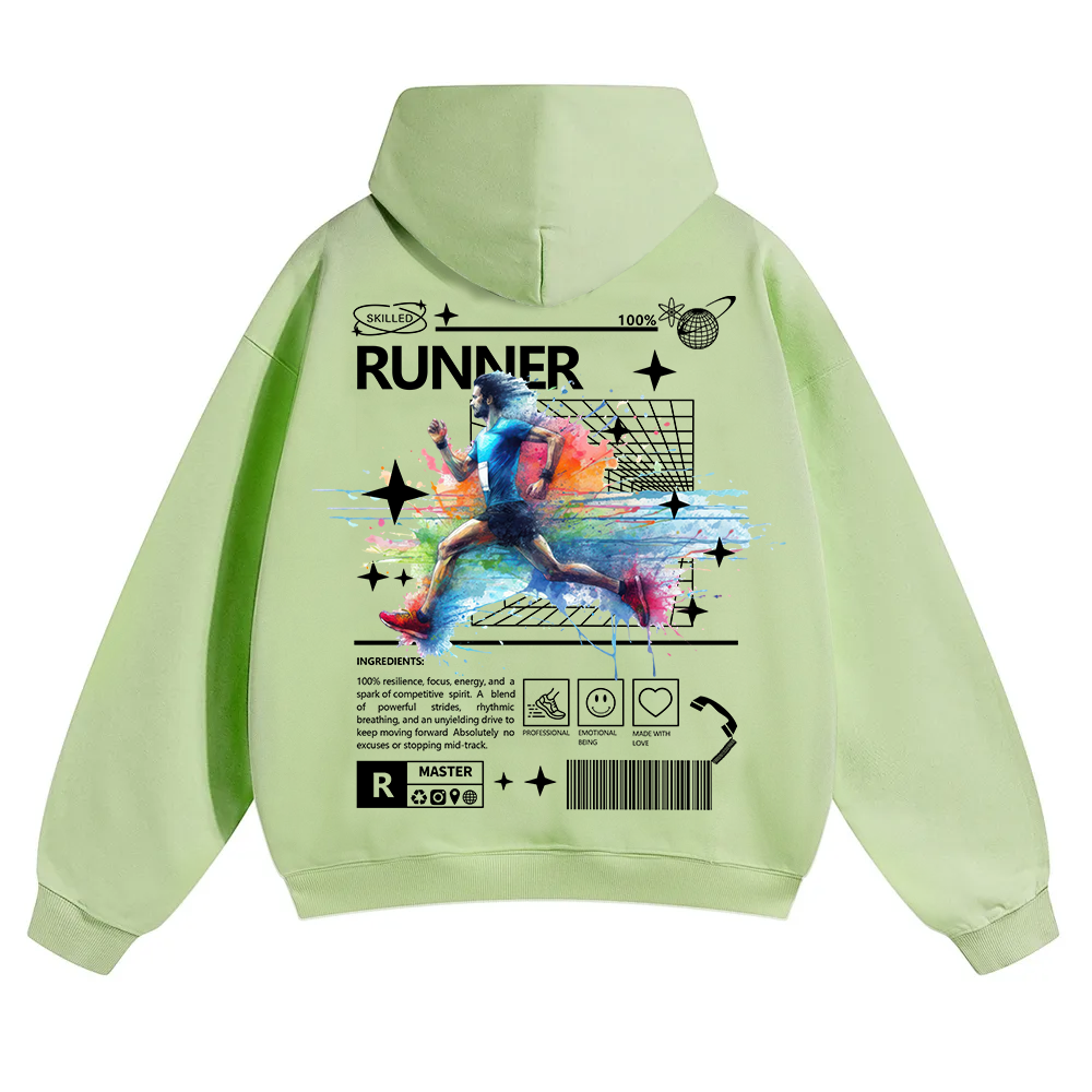 Runner Unisex Solid Color Hoodie wearishow