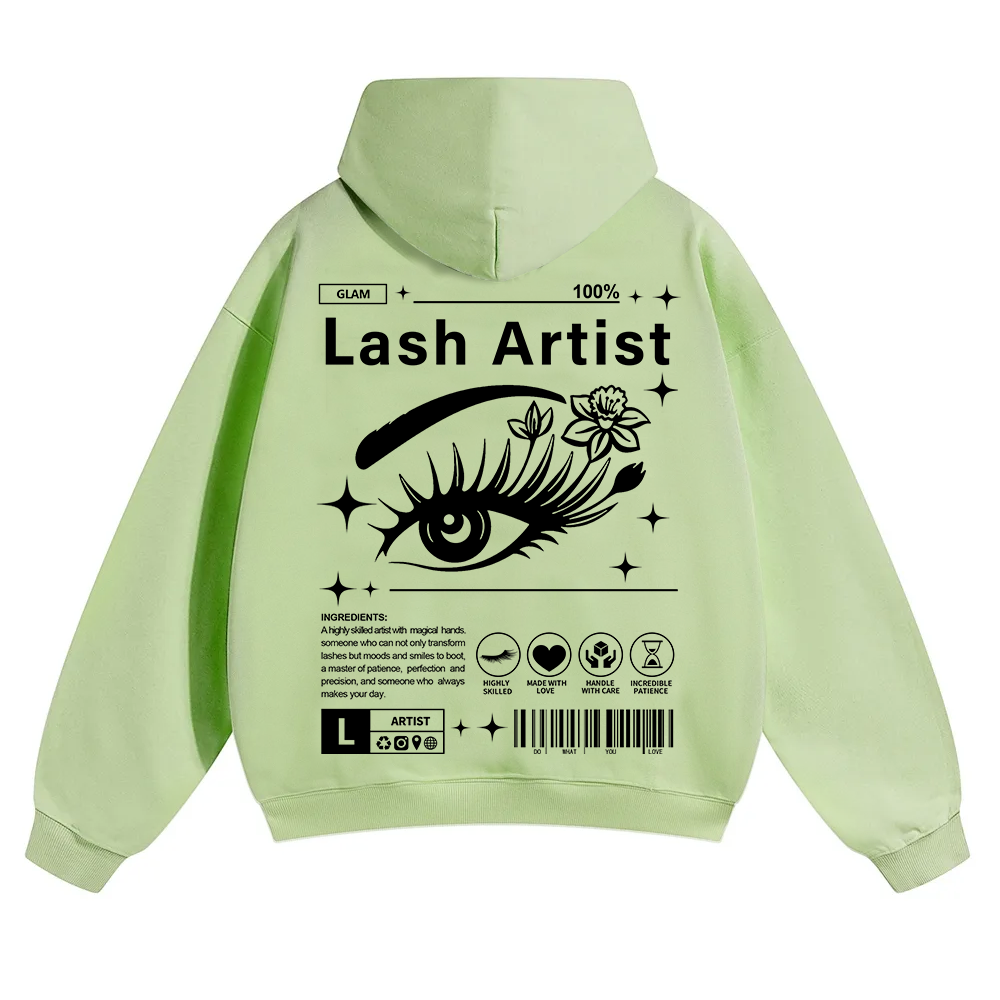 Lash Artist Unisex Solid Color Hoodie wearishow