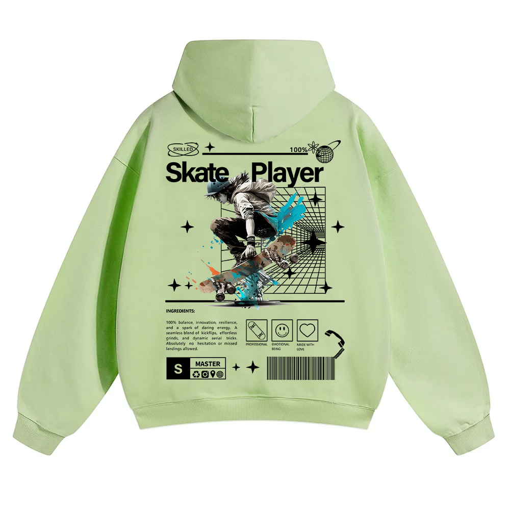 Skate Player  Unisex Solid Color Hoodie wearishow
