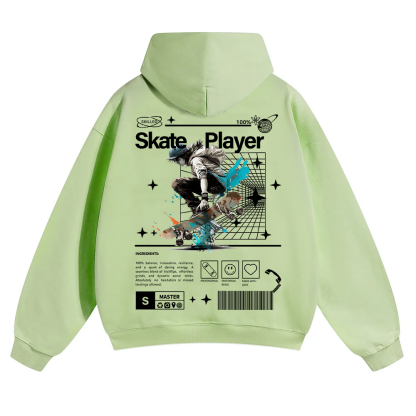 Skate Player  Unisex Solid Color Hoodie wearishow