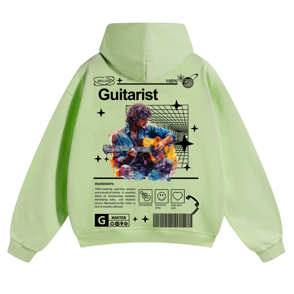 Guitarist Unisex Solid Color Hoodie wearishow