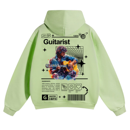 Guitarist Unisex Solid Color Hoodie wearishow