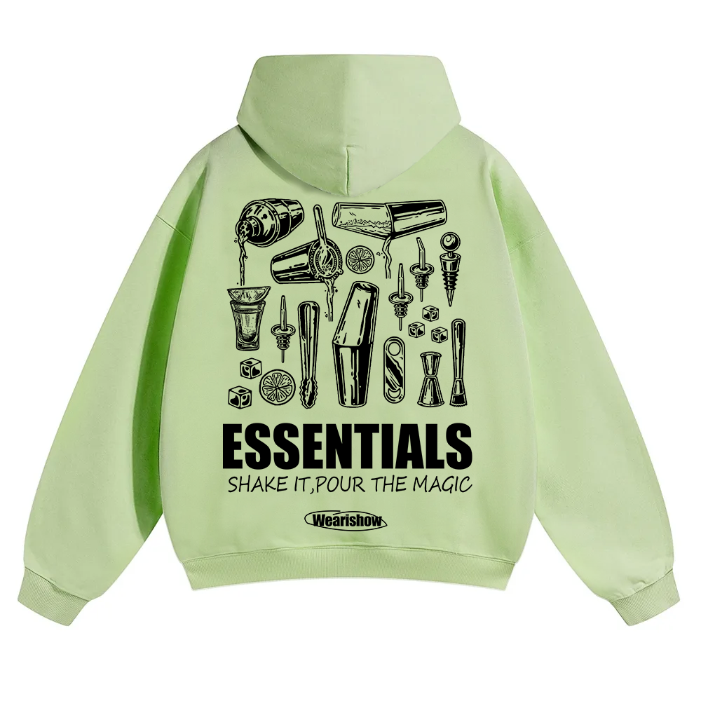 Bartender Essentials Unisex Solid Color Hoodie wearishow