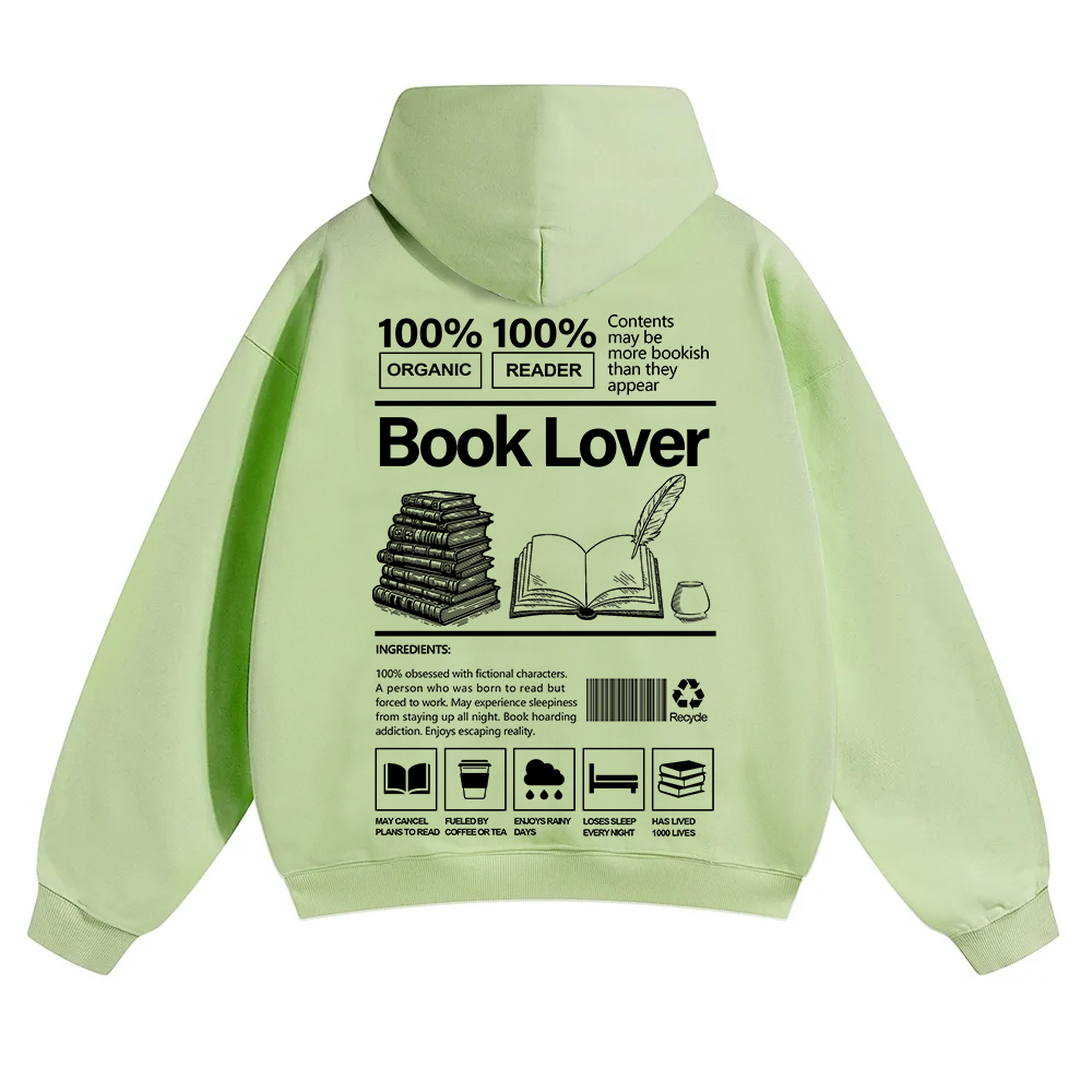 Book Lover Unisex Solid Color Hoodie wearishow