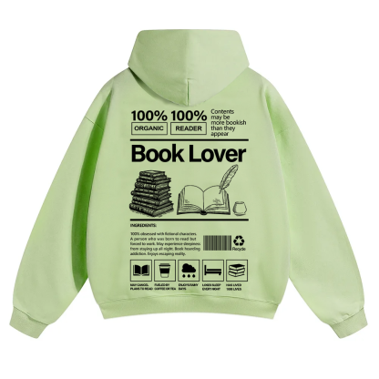 Book Lover Unisex Solid Color Hoodie wearishow