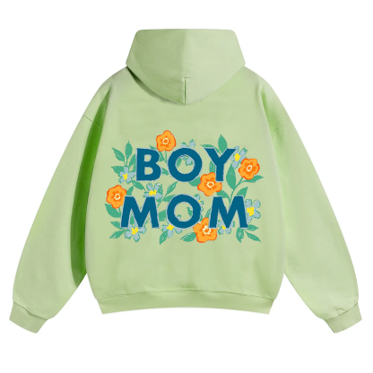 Boy Mom Unisex Solid Color Hoodie wearishow