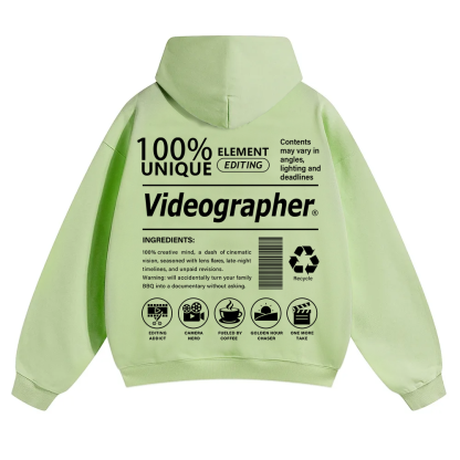 Videographer Unisex Solid Color Hoodie wearishow