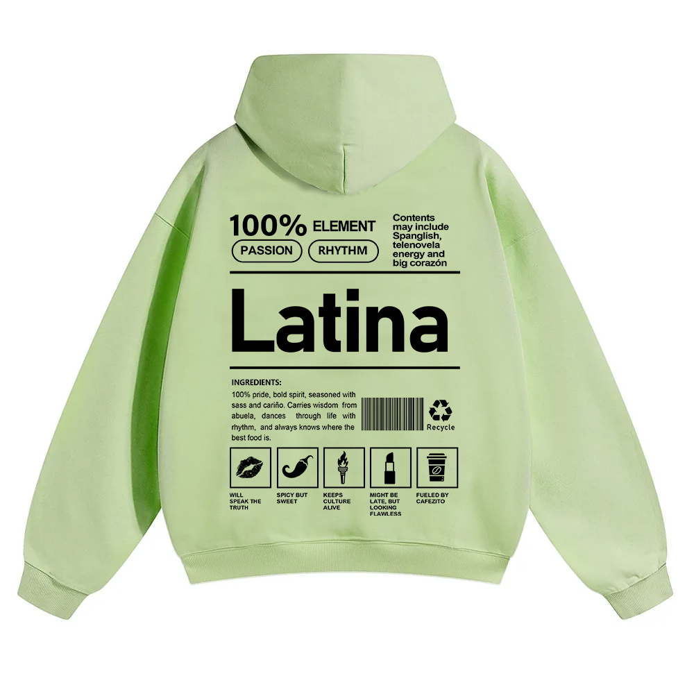 Latina Unisex Fit Color Hoodie wearishow