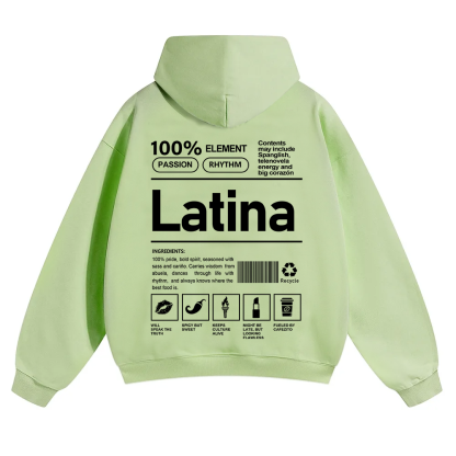 Latina Unisex Fit Color Hoodie wearishow