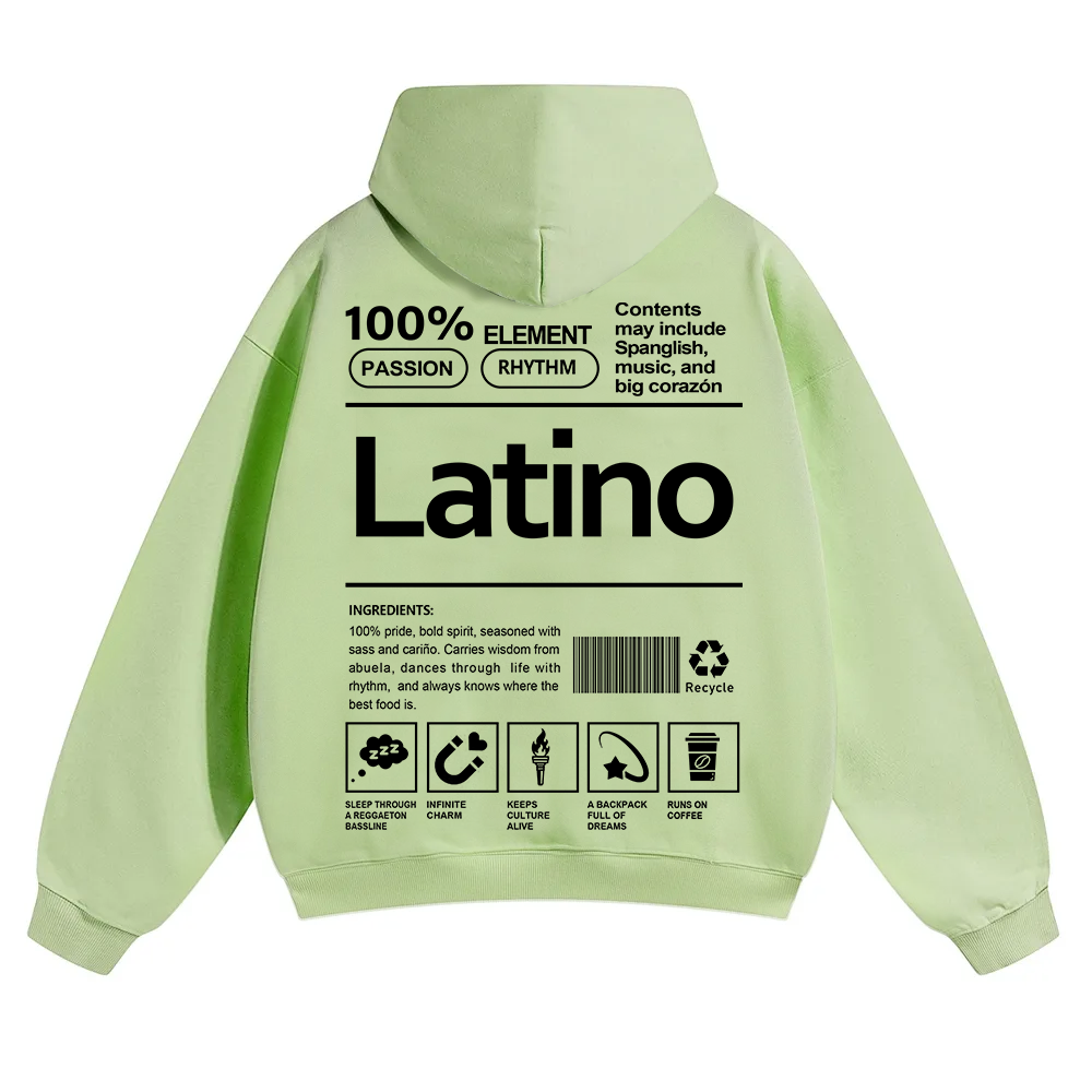 Latino Unisex Fit Color Hoodie wearishow