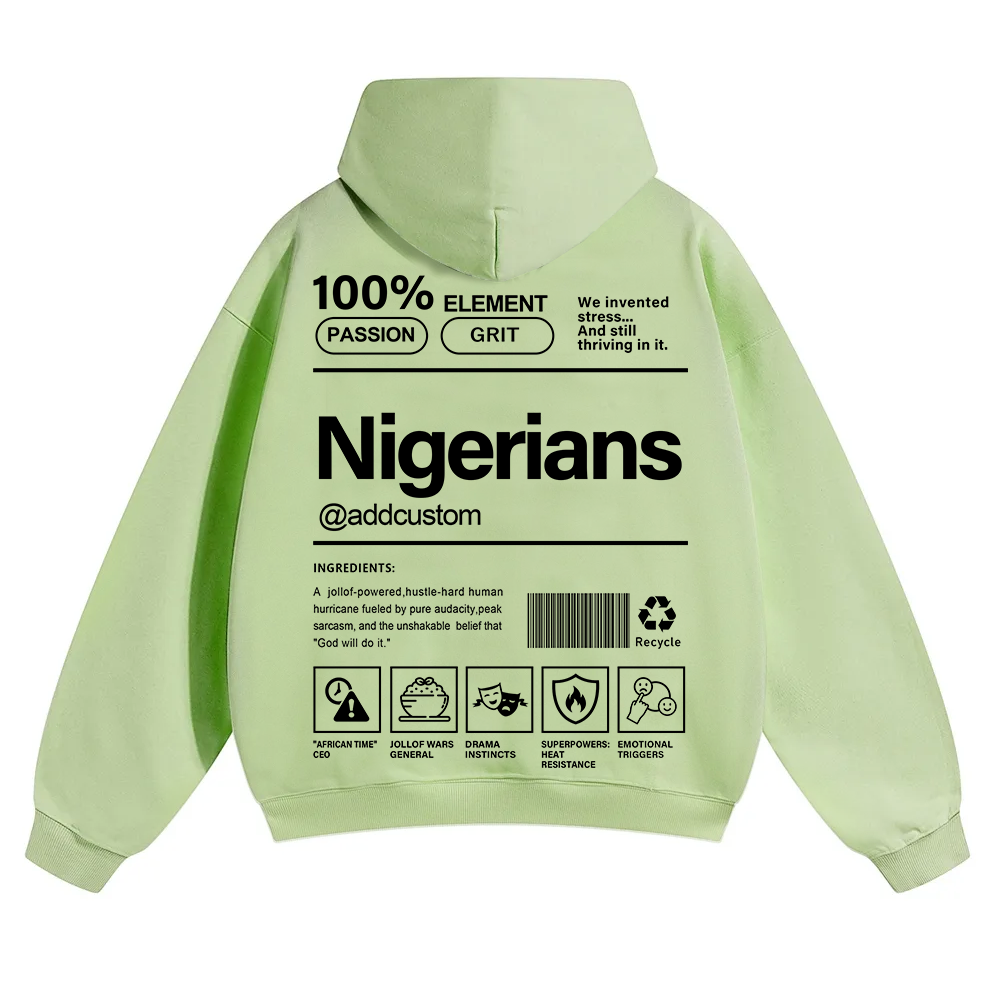 Nigerians Addcustom Unisex Fit Color Hoodie wearishow