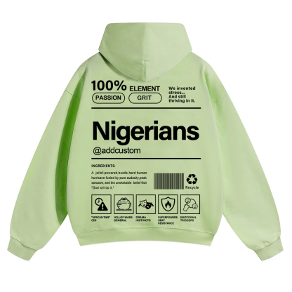 Nigerians Addcustom Unisex Fit Color Hoodie wearishow