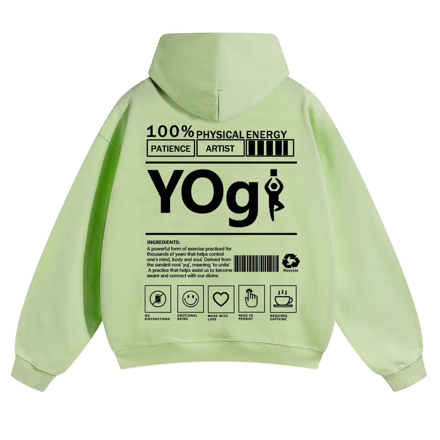 Yogi Solid Color Unisex Hoodie