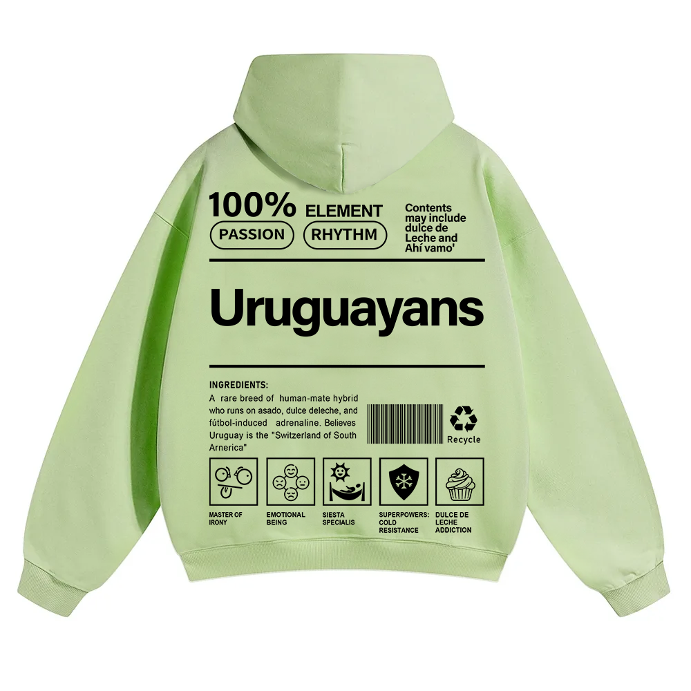 Uruguayans Unisex Fit Color Hoodie wearishow