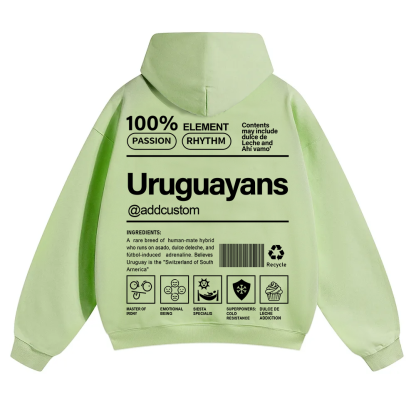 Uruguayans Addcustom Unisex Fit Color Hoodie wearishow