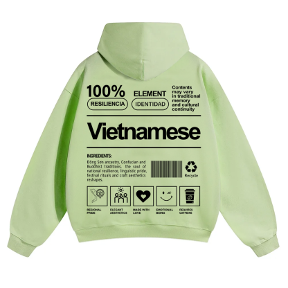 Vietnamese Unisex Fit Color Hoodie wearishow