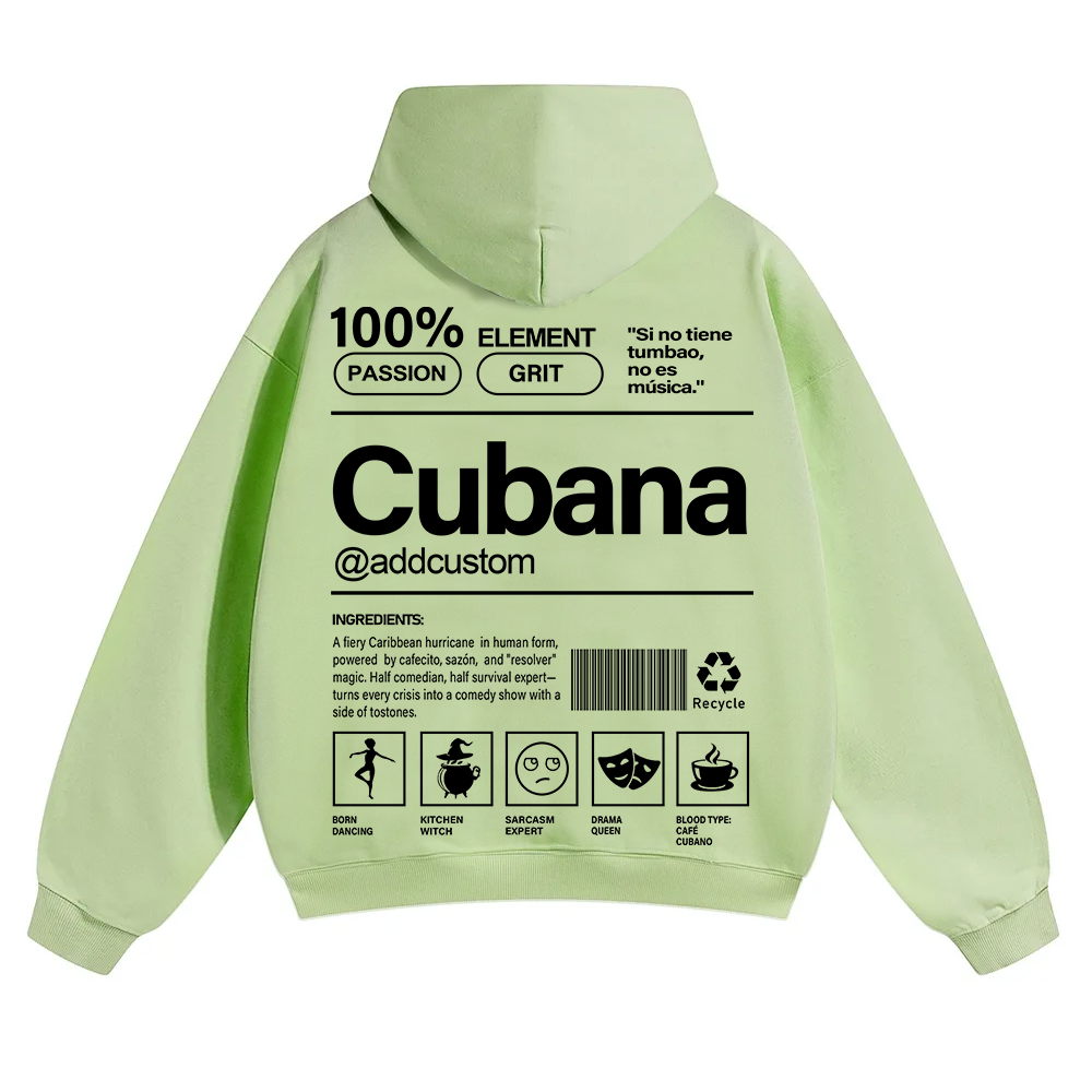 Cubana Addcustom Unisex Fit Color Hoodie wearishow