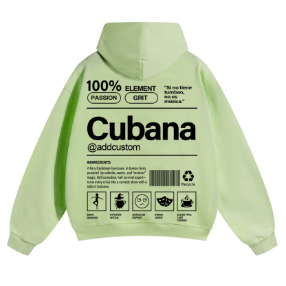 Cubana Addcustom Unisex Fit Color Hoodie wearishow