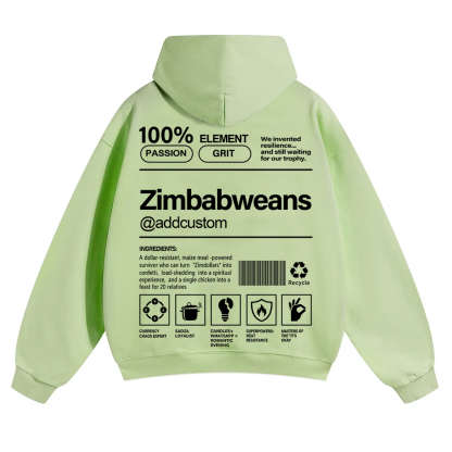 Zimbabweans Addcustom Unisex Fit Color Hoodie wearishow