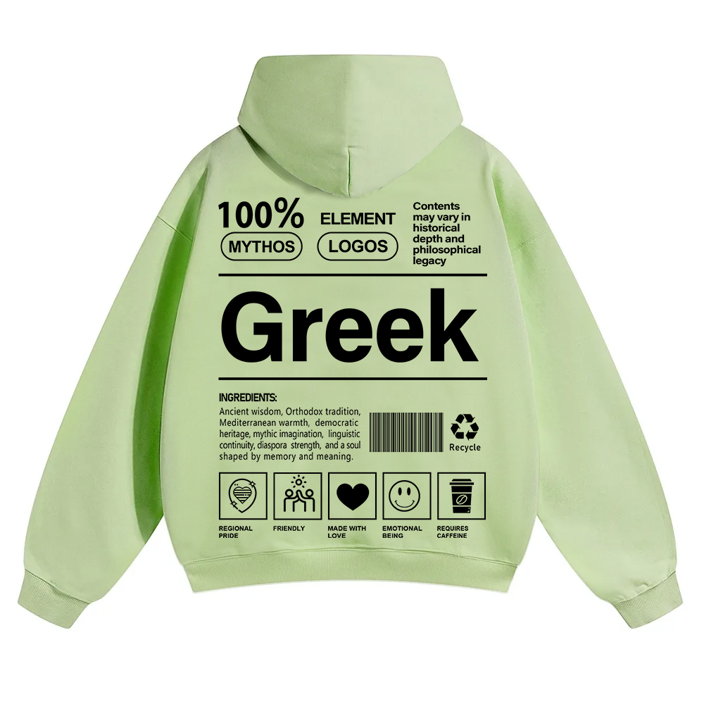 Greek Unisex Fit Color Hoodie wearishow