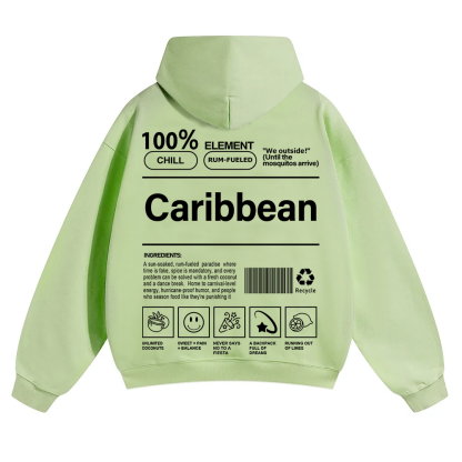 Caribbean Unisex Fit Color Hoodie wearishow