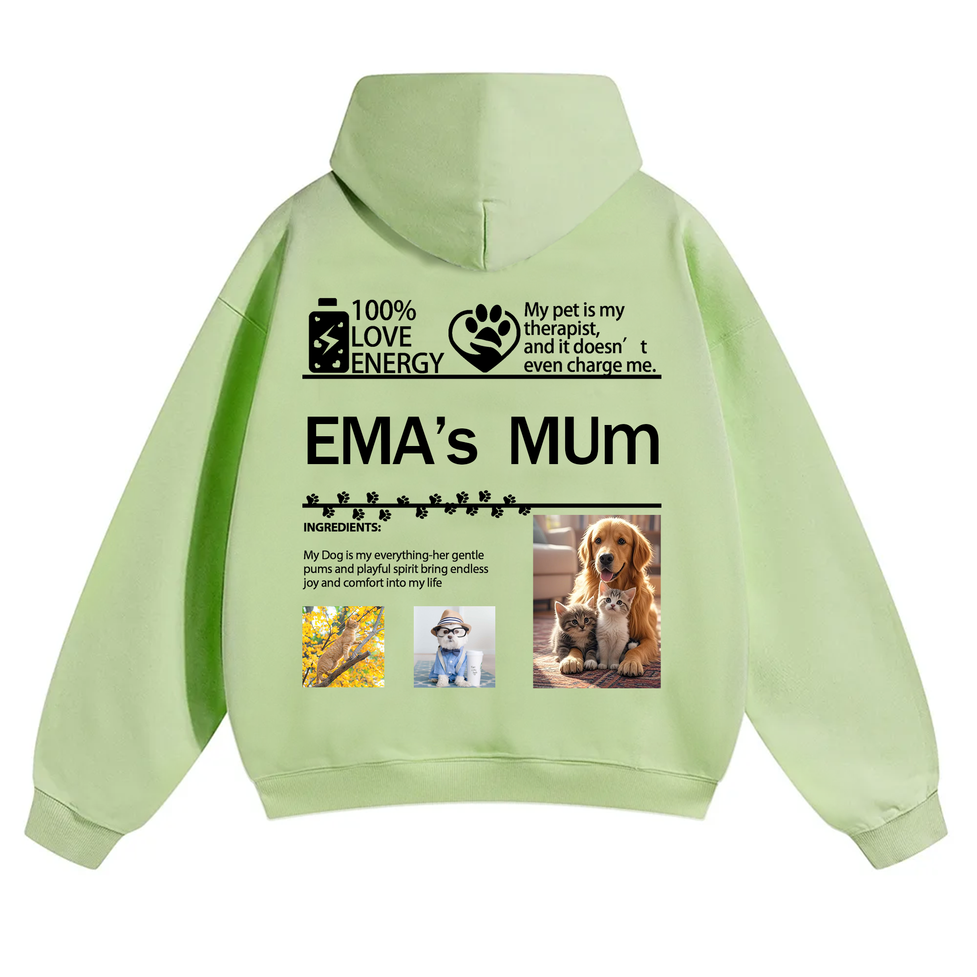 Pet Photo Creative Customized Unisex Hoodie