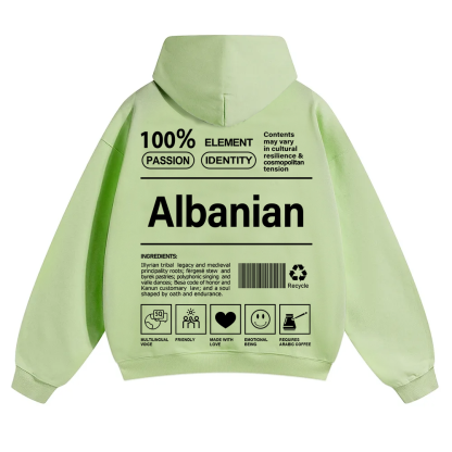 Albanian Unisex Fit Color Hoodie wearishow