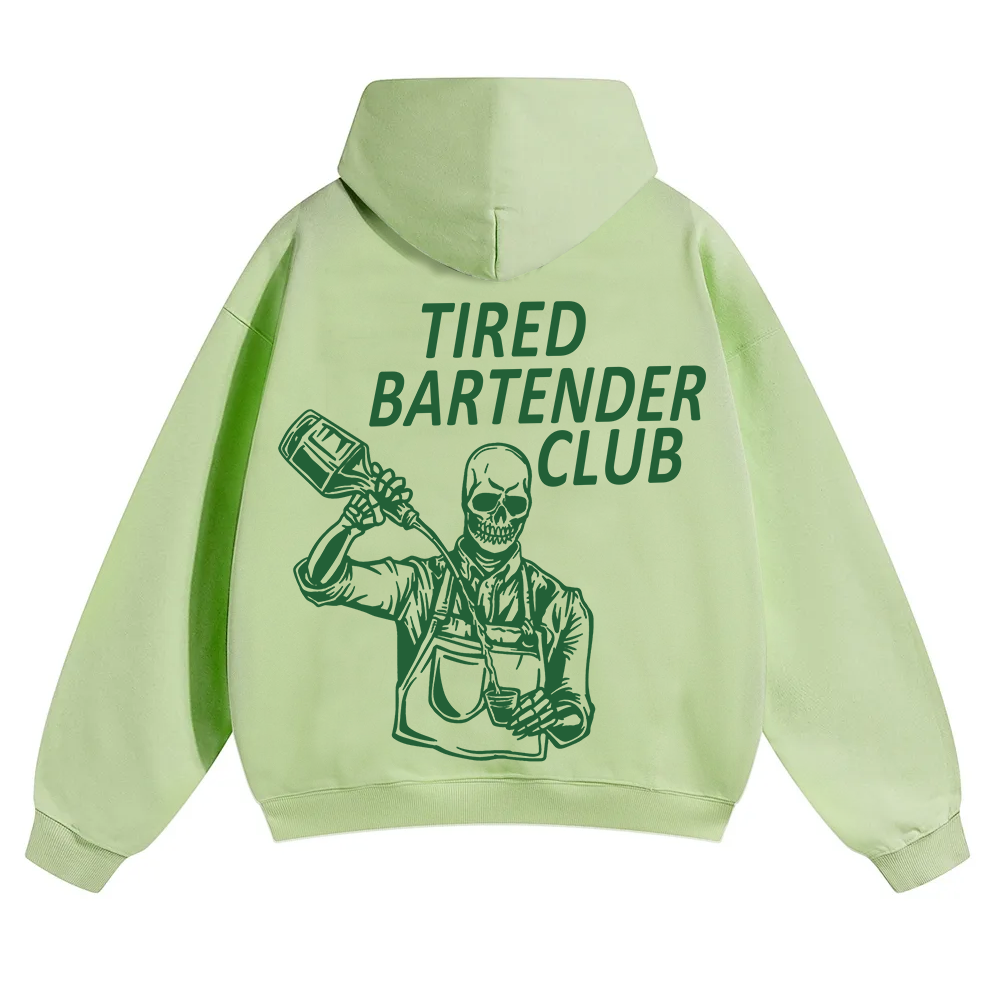 Tired Bartender Club Unisex Fit Color Hoodie wearishow