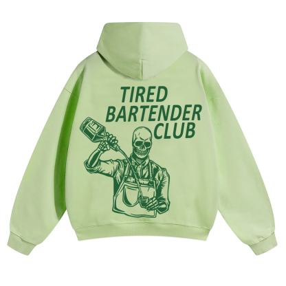 Tired Bartender Club Unisex Fit Color Hoodie wearishow