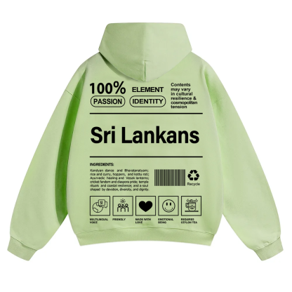 Sri Lankans Unisex Fit Color Hoodie wearishow